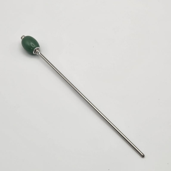 💎 Natural Gemstone Crown Oval Stainless Steel Hair Stick For Epic Updo Styles - Picture 10 of 11